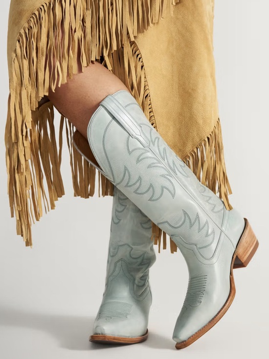 Tecovas Shoes - Tecovas The Annie Slate Rare Cowgirl Cowboy Boots 8 B Wide Calf New in Box